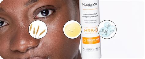 NUBIANCE Crème Anti Tache Visage HRB 3 Correcteur d