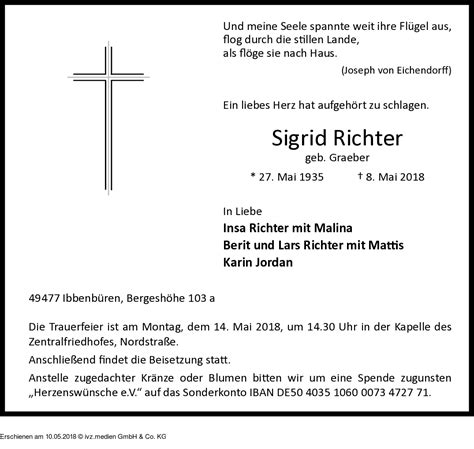 Ivz Trauer Sigrid Richter