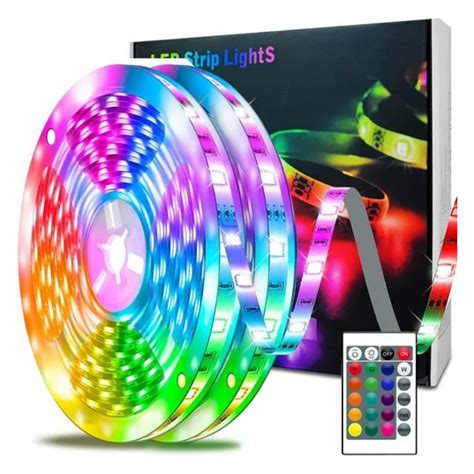 Tira De Luz Led Rgb Rollos De M Y Controles