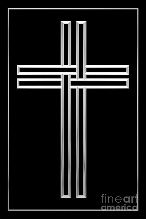 Silver Cross 1 Digital Art By Rose Santuci Sofranko Fine Art America