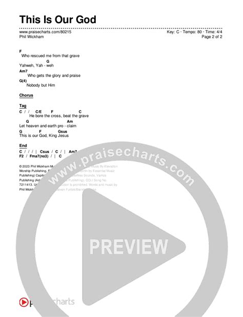 This Is Our God Chords PDF (Phil Wickham) - PraiseCharts