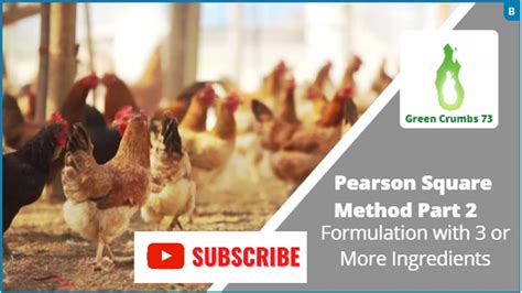 Practical Feed Formulation Using Pearson Square Method Part 2 YouTube