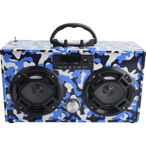 Blue Camo Bluetooth Boombox - Wireless Express Musical | Maisonette