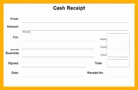 Cash Receipt Template For Microsoft Word