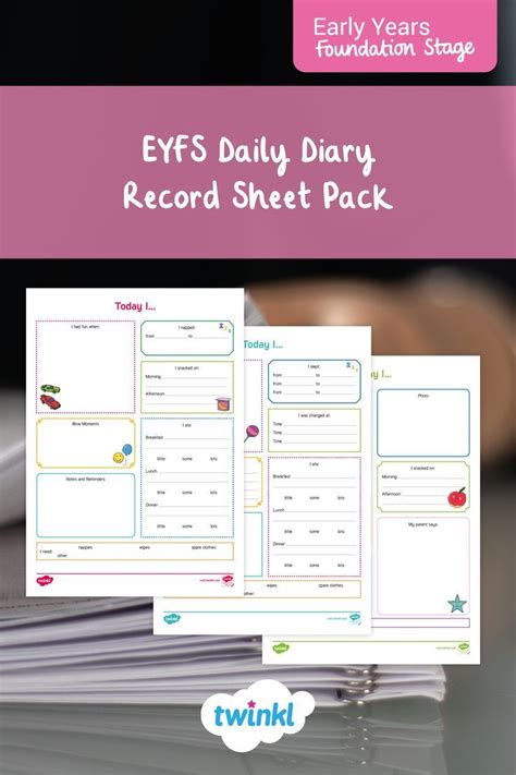 Eyfs Daily Diary Record Sheet Pack In 2022 Early Years Foundation