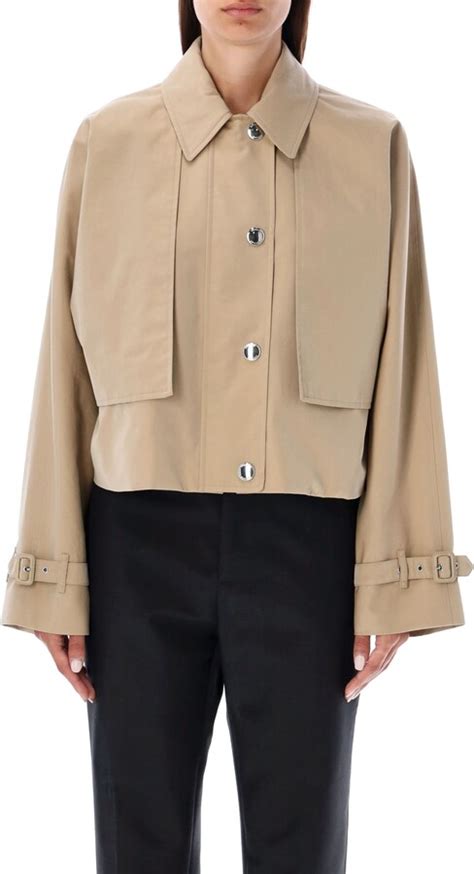 Burberry Gabardine Cropped Trench Coat Shopstyle