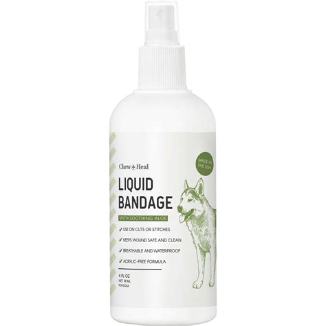 Chew + Heal Liquid Bandage First Aid Essential Spray for Dogs