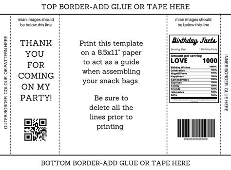 V Chip Bag Label Chip Bags Templates Printable Free Box Template