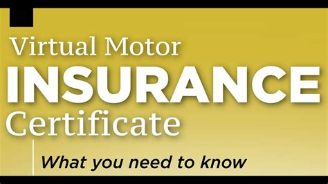 Digital Motor Insurance Certificate Youtube