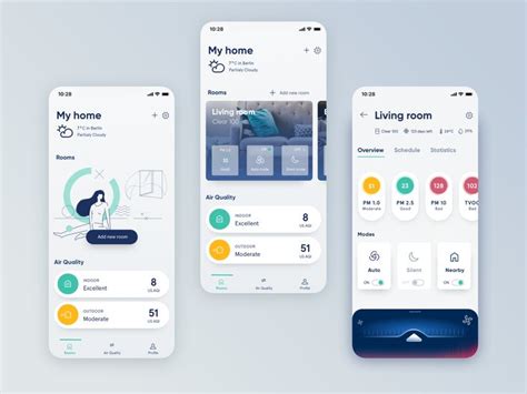 Air Purifier Smart Home App Air Purifier Mobile App Design