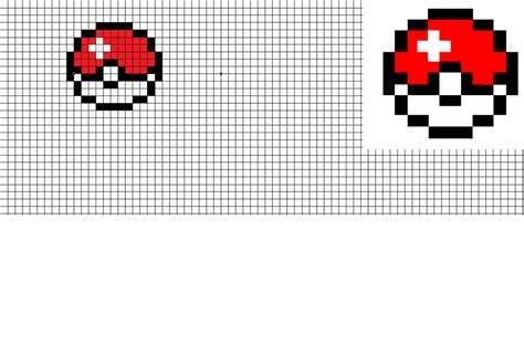 Pixel Art Pokeball Tres Facile En Pixel Art Pokemon Pixel Art Images