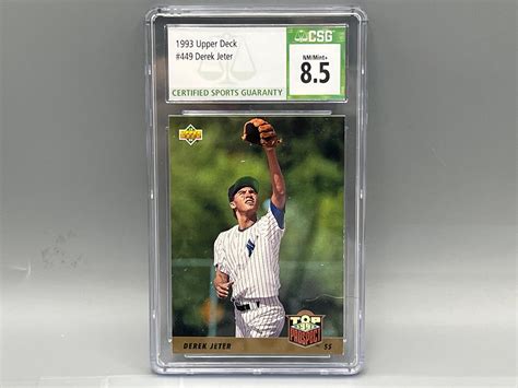 At Auction 1993 Upper Deck Derek Jeter RC 449 CSG NM MT 8 5