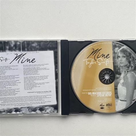 🎶 taylor swift rare mine cd - the front booklet... - Depop