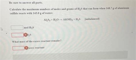 Solved Be Sure To Answer All Parts Calculate The Maximu