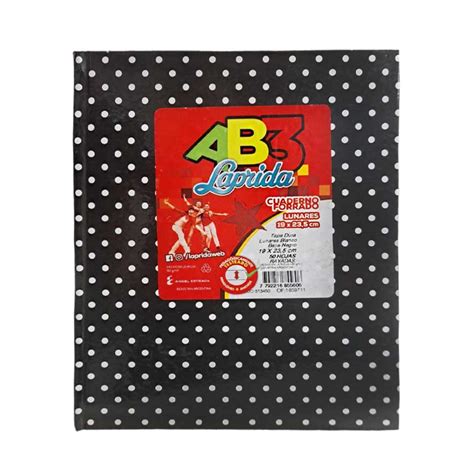 CUADERNO LAPRIDA N3 50HJS RAYAS LUNAR NEGRO Y BLANCO Distribuidora La