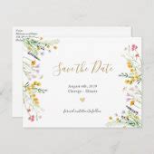 Wildflowers Spring Blooms Save The Date Postcard Zazzle