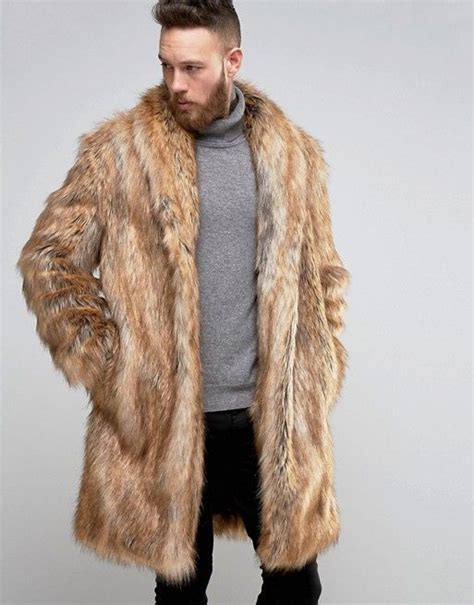 Asos Heavyweight Faux Fur Overcoat Fashion News Fashion Online Mens