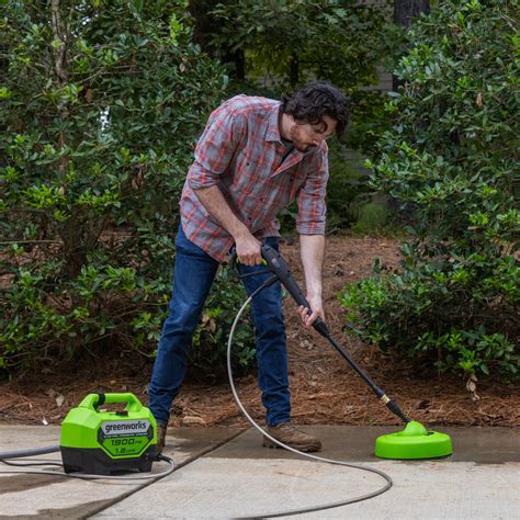 Greenworks Psi Gpm Electric Pressure Washer Combo Kit Green