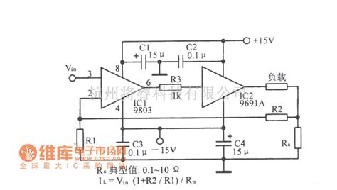 音频处理中的从直流到500khz的100w放大电路图 将睿