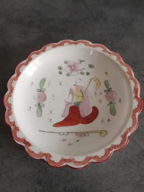 Ancienne Assiette En Fa Ence D Cor Au Chinois Sign Eur Picclick Fr