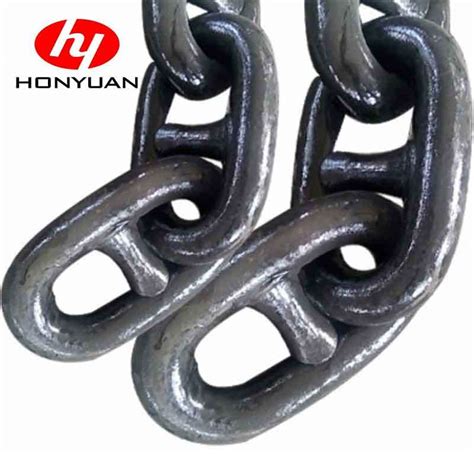 U U Black Painted Studlink Studless Marine Ship Anchor Chain