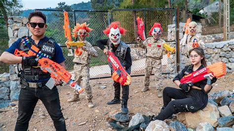 LTT Films TEAM Silver Flash S E A L X Nerf Guns Fight Crime Group