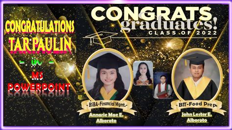 How To Make Congratulations Graduates Tarpaulin Layout And Design In Ms