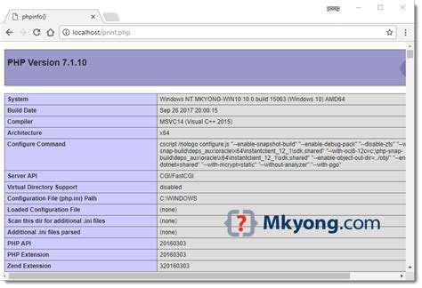 Nginx PHP On Windows Mkyong