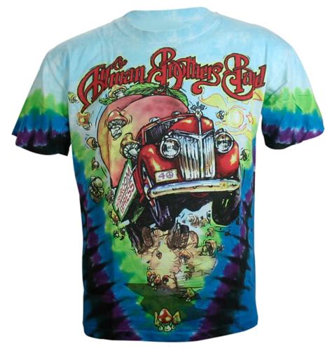 Allman Brothers Band Peach Tie Dye T Shirt Band Tees