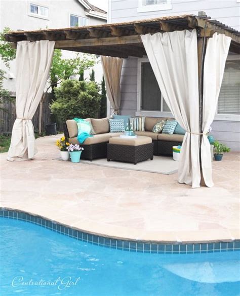 Outdoor Rooms: pergola with outdoor canvas panels - diy with painters ...