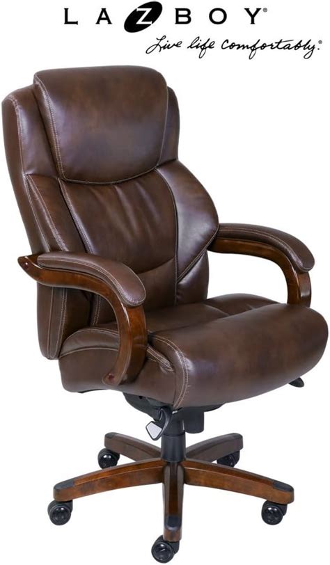 La Z Boy Delano Big And Tall Executive Office Chair Chestnut Office Products