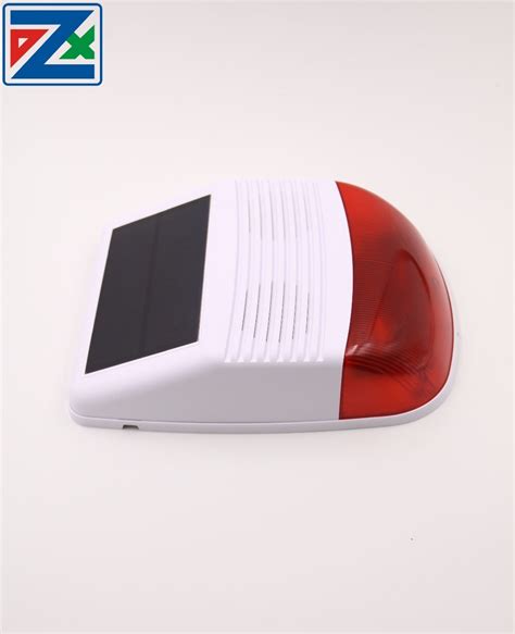 Wireless 433868mhz Outdoor Solar Powered Flash Siren Strobe For Alarm