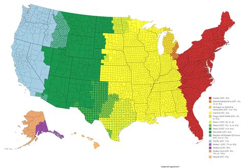 Us Time Zone Map Detailed Central Time – CT Time Zone