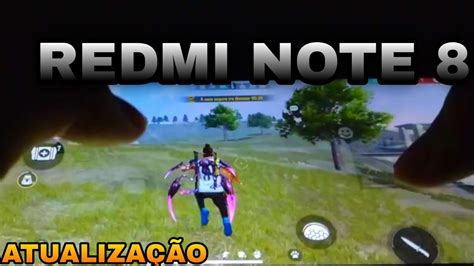 REDMI NOTE 8 RODANDO FREE FIRE NO ULTRA ALTO FPS NA NOVA ATUALIZAÇÃO