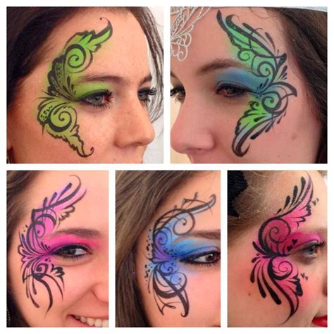 Teenager Eye Designs For Face Painting Swirls And Teardrops Colorful Face Painting Face