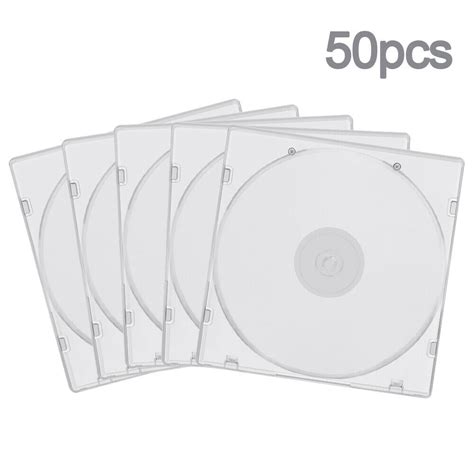 10/50/100Pcs 0.2in Thickness Slim Single Clear PP Poly CD Case Blank Disc Replacement Cover ...