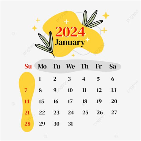 2024年1月月曆 向量 2024 年 1 月日曆 月曆 2024 年 1 月向量圖案素材免費下載PNGEPS和AI素材下載