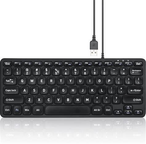 Amazon Perixx PERIBOARD 422 Mini Teclado USB C Con Cable