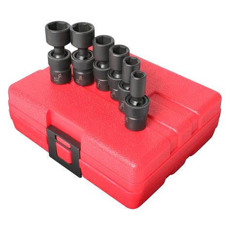 Sunex® 1813 6 Piece 14 Drive Universal Sae Impact Socket Set