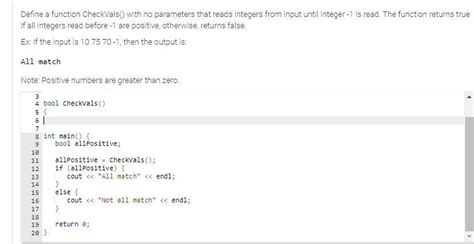 Solved Define A Function Checkvals With No Parameters That