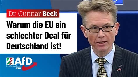 Warum EU ein schlechter Deal für Deutschland ist Dr Gunnar Beck