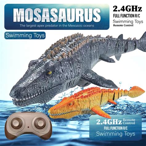 RC Mosasaurus Toy High Simulation Mosasaurus Toy Electric Animal Water ...