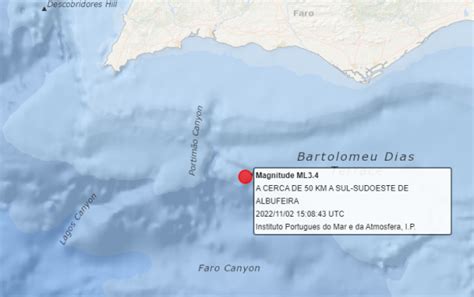 Sismo De Registado Perto De Albufeira Cnn Portugal