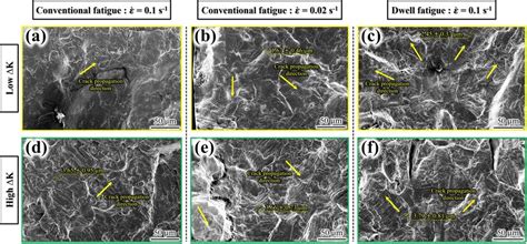 High Magnification FE SEM Fractographs From The Crack Propagation