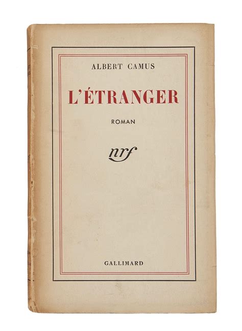 L'Etranger, 1st edition, 1942, Very Good, Rare in wrappers | Biblio
