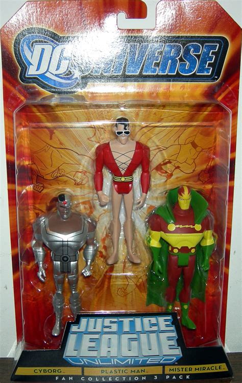 Cyborg Plastic Man Mister Miracle Action Figures Fan Collection 3 Pack