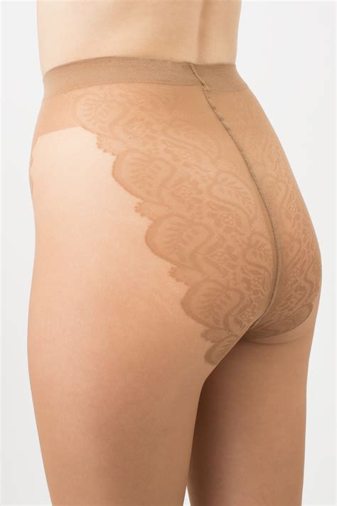 GIULIA Bikini Sheer Tights With Lace Design Panty