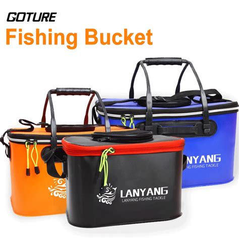 Goture Cm Cm Portable Foldable Fishing Bucket Outdoor Multi