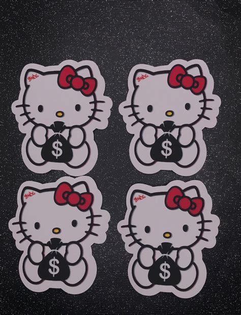 Hello Kitty With A Bag Sticker Beauty By Hade