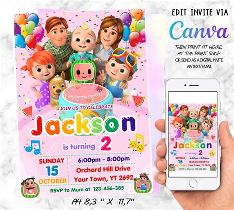 Editable Baby Birthday Invitation Template Kids Friends - Etsy